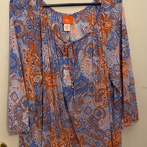 Multicolored Sheer Blouse